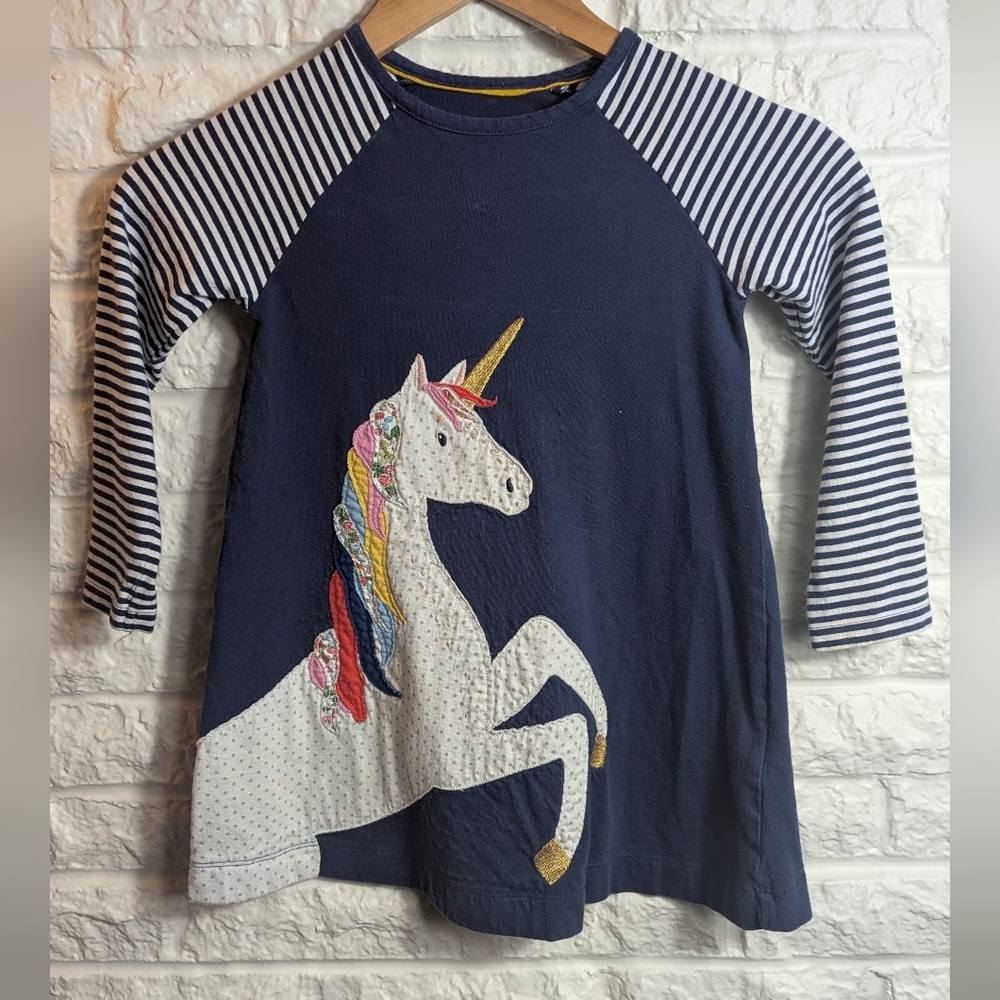 Mini Boden Unicorn Tunic Girls 4-5 Y